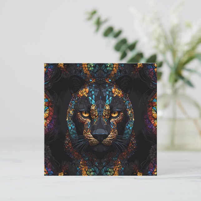 Mosaic Panther Art (Standing Front)