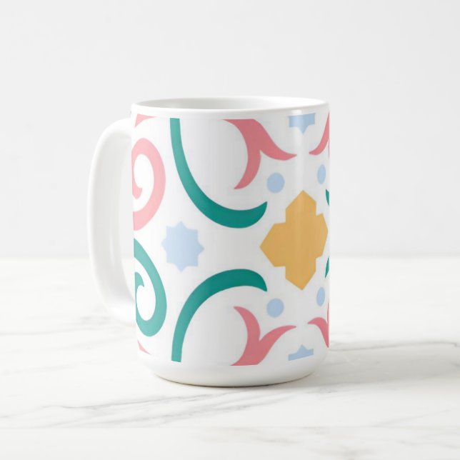 Mosaic/pastel/spring  coffee mug (Front Left)