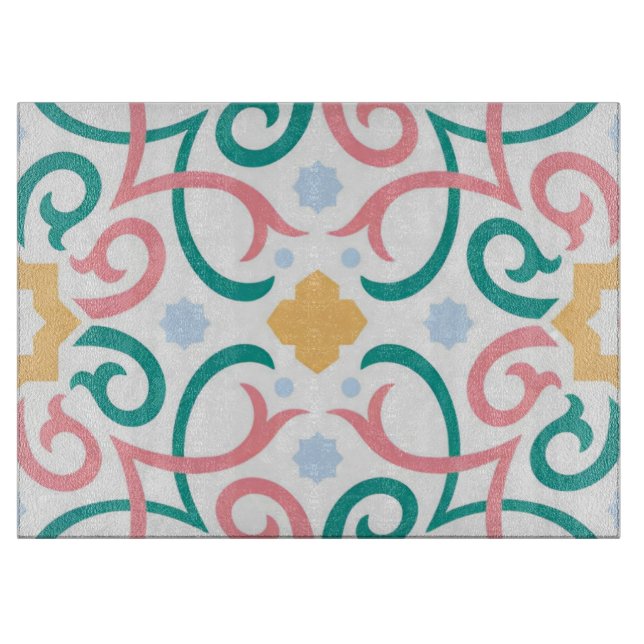 Mosaic/pastel/spring  cutting board (Front)