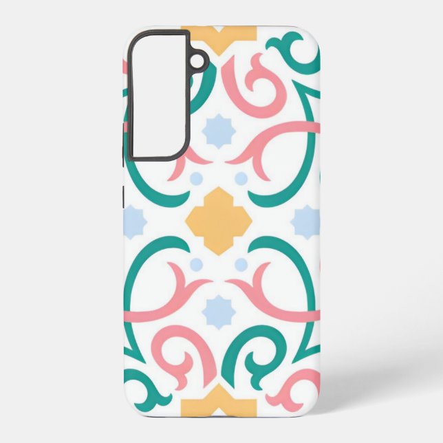 Mosaic/pastel/spring  samsung galaxy s22+ case (Back)