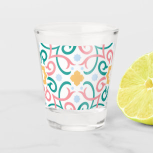 Mosaic/pastel/spring shot glass