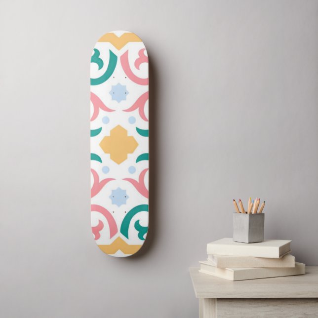 Mosaic/pastel/spring  skateboard (Wall Art)