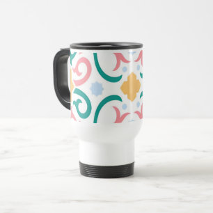 Mosaic/pastel/spring travel mug