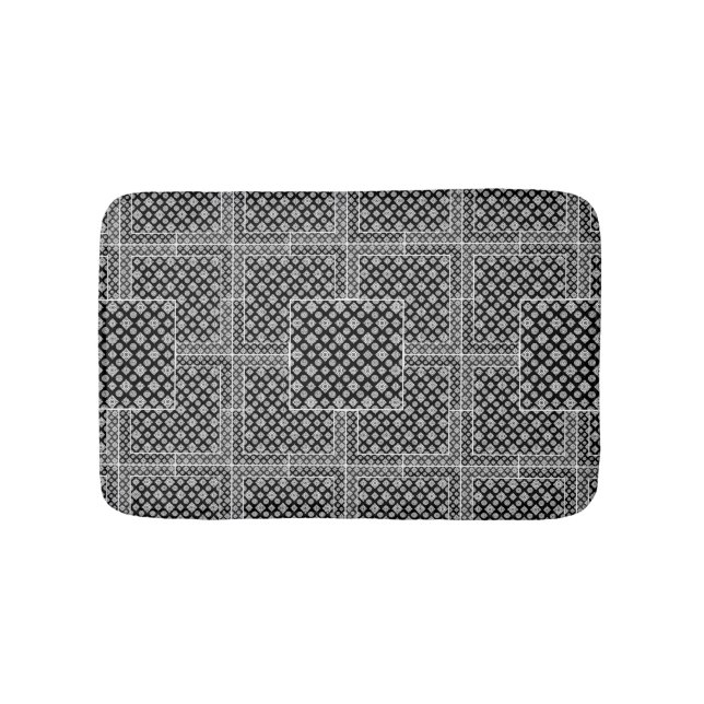 Mosaic Pattern 01.BW.b Bath Mat (Front)