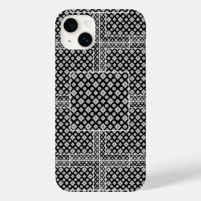 Mosaic Pattern 01.BW.b Case-Mate iPhone Case (Back)
