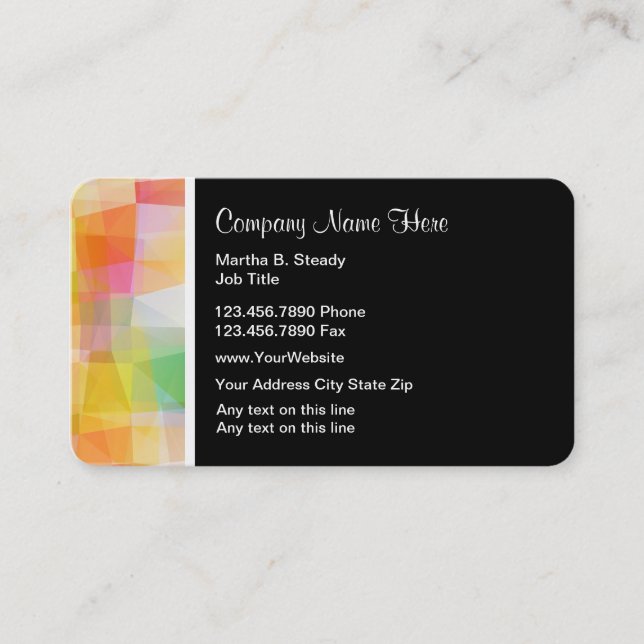 Mosaic Pattern Business Cards (Front)