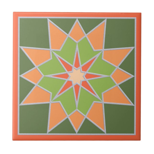 Mosaic pattern ceramic tiles (Front)