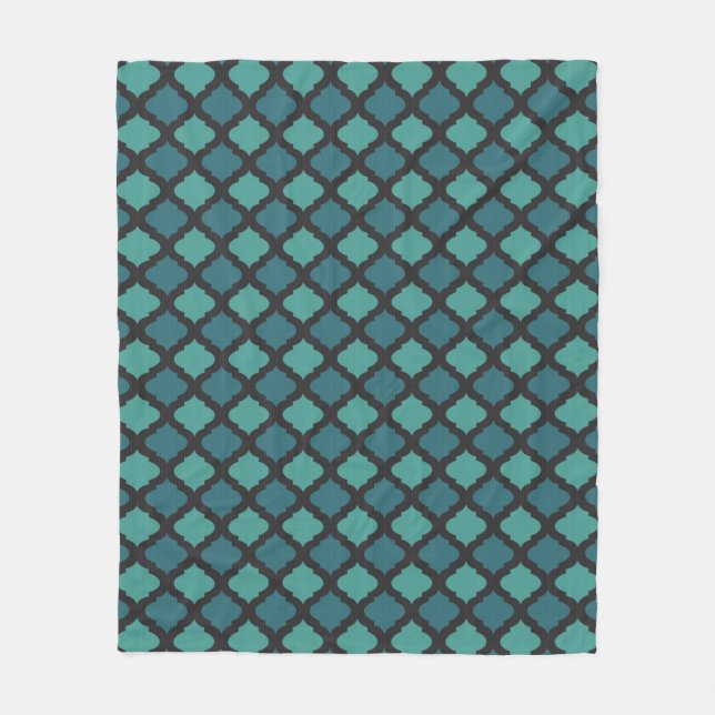 Mosaic pattern in arab style fleece blanket (Front)