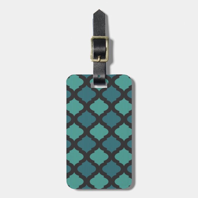 Mosaic pattern in arab style luggage tag (Front Vertical)