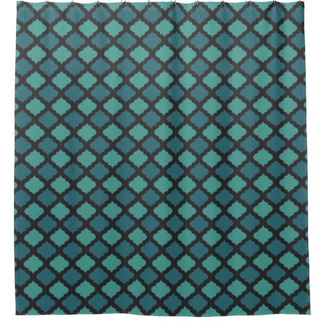 Mosaic pattern in arab style shower curtain (Front)