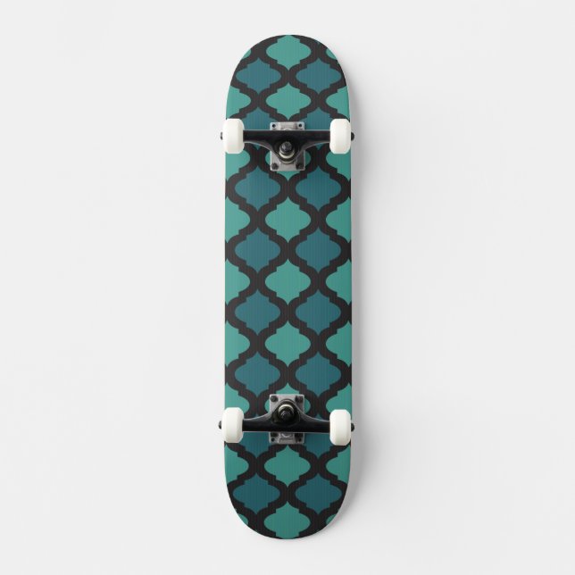 Mosaic pattern in arab style skateboard (Front)