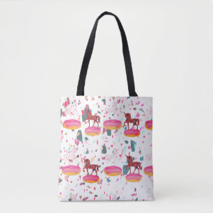 Mosaic Pattern Unicorns Art Tote Bag