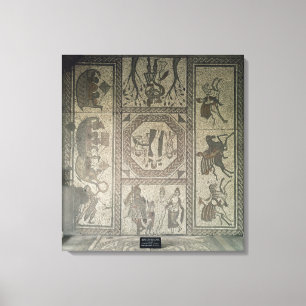 Mosaic pavement from the Roman villa at Low Canvas Print