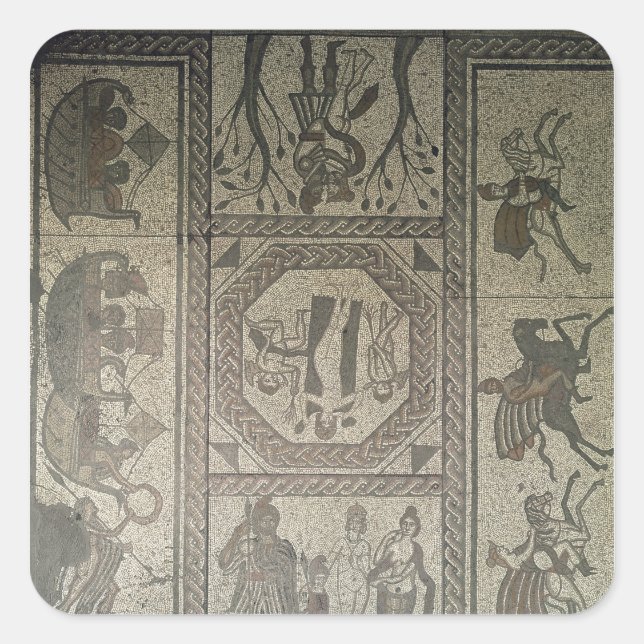 Mosaic pavement from the Roman villa at Low Square Sticker (Front)