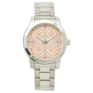 Mosaic Peach with Pearl Design Art, Women Watch
