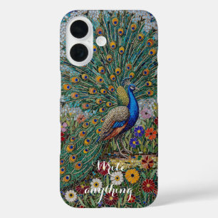 Mosaic Peacock Garden Artistic iPhone Case
