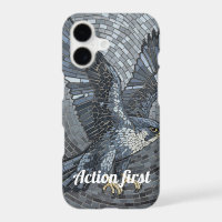 Mosaic Peregrine Falcon Action First Predator