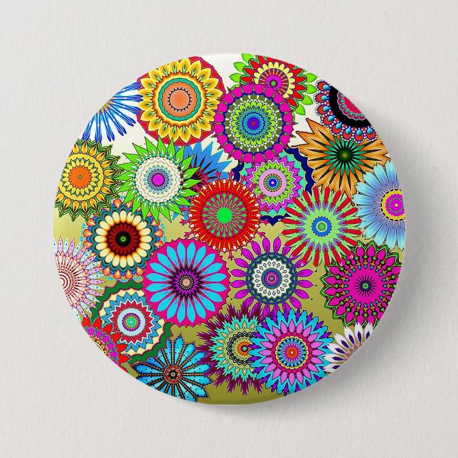 Mosaic Pinwheels 7.5 Cm Round Badge (Front)