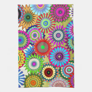 Mosaic Pinwheels Tea Towel