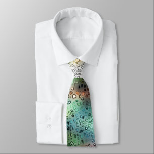 Mosaic, polished shards over stained misty coloure tie