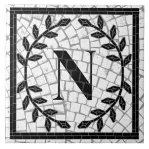 Mosaic Print Monogram Tile