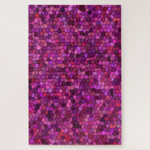 Mosaic Purple Pink  Jigsaw Puzzle