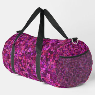 Mosaic Purple Pink Large Duffle Bag