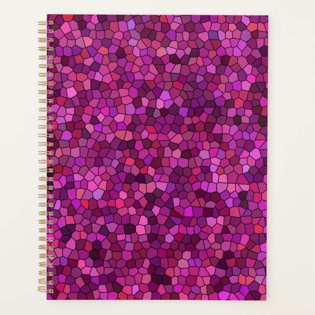 Mosaic Purple Pink  Planner (Front)