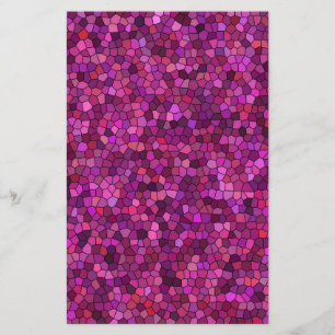 Mosaic Purple Pink Stationery