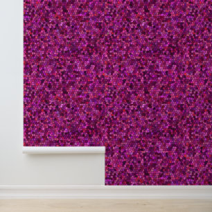 Mosaic Purple Pink  Wallpaper