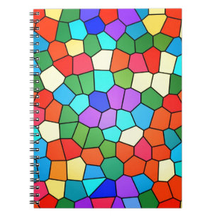 Mosaic Rainbow Spiral Notebook
