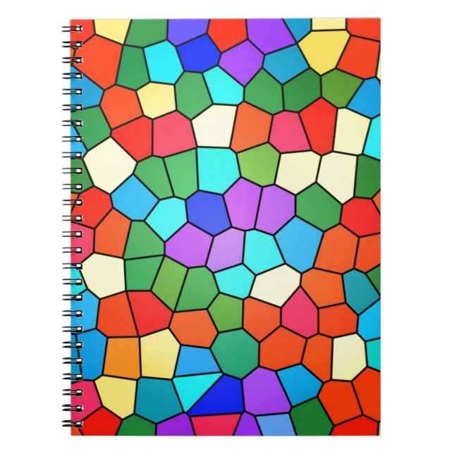 Mosaic Rainbow Spiral Notebook (Front)
