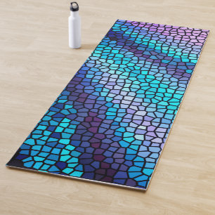 Mosaic Rays of Colour Stained Glass  Yoga Mat