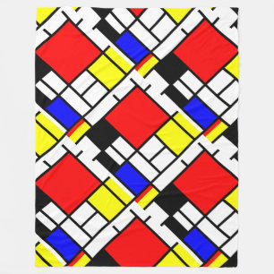 MOSAIC rectangles squares coloured I + your ideas Fleece Blanket