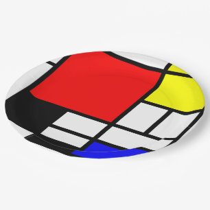MOSAIC rectangles squares coloured I + your ideas Paper Plate
