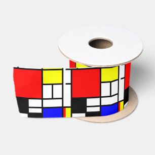 MOSAIC rectangles squares coloured I + your ideas Satin Ribbon