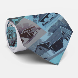 Mosaic Retro Modern Houses Tie