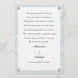 Mosaic Rose Elopement Announcement