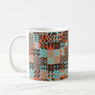 Mosaic seamless pattern design with various geomet coffee mug
