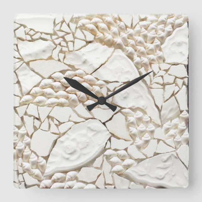 Mosaic shell tile clock (Front)