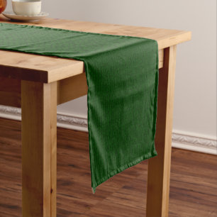 Mosaic Solid Forrest Green Textured Pattern Medium Table Runner