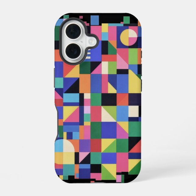 Mosaic Spectrum iPhone 16 Case (Back)