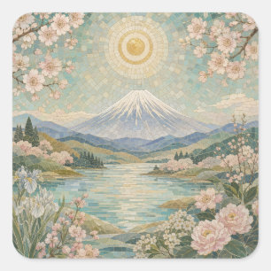Mosaic Spring Serenity Square Sticker