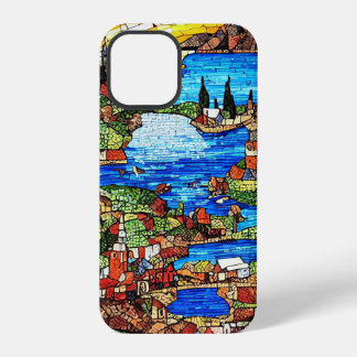 Mosaic Stained Glass of the Mediterranean Sea iPhone 12 Pro Case