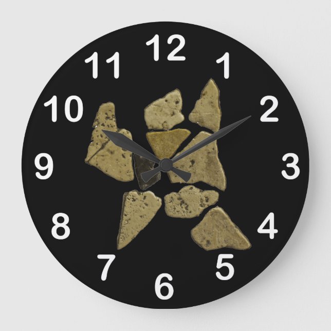 Mosaic Stone Man Large Clock (Front)