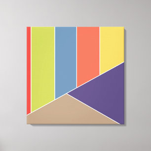 MOSAIC stripes triangles coloured I + your ideas Canvas Print