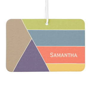 MOSAIC stripes triangles coloured I + your ideas Car Air Freshener
