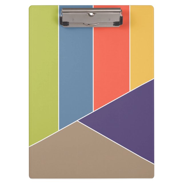 MOSAIC stripes triangles coloured I + your ideas Clipboard (Front)