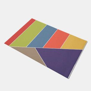MOSAIC stripes triangles coloured I + your ideas Doormat