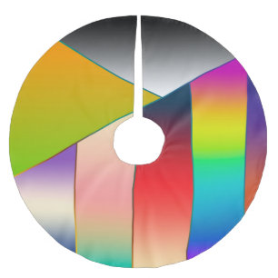 MOSAIC stripes triangles coloured II + your ideas Brushed Polyester Tree Skirt